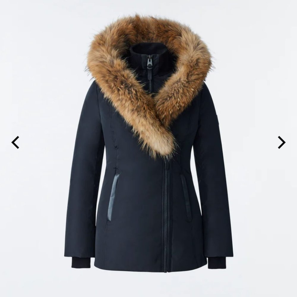 Mackage Adali Down Coat with Fur Trim Size Small